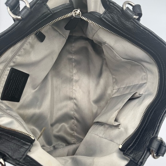 Coach Black Park Leather Carrie Tote | Good Used Condition - Picture 15 of 17